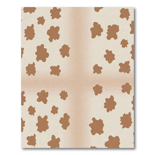 Rustic Brown Splatter Abstract Rug