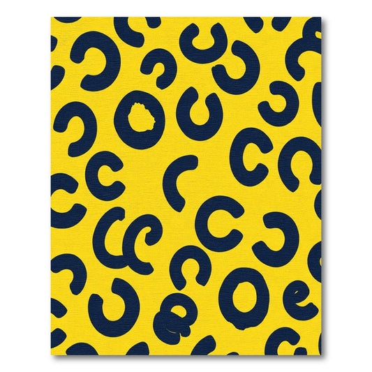 Bold Abstract Spots Yellow Blue Rug