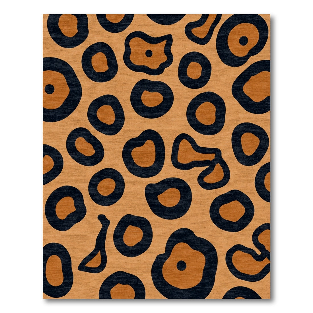 Orange Black Animal Spot Rug