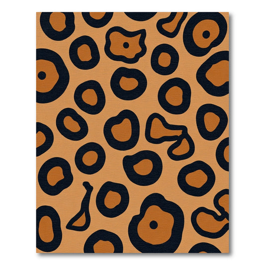 Orange Black Animal Spot Rug