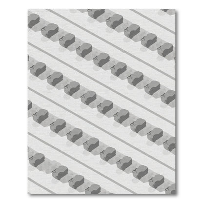 Gray Modern Cloud Stripe Rug