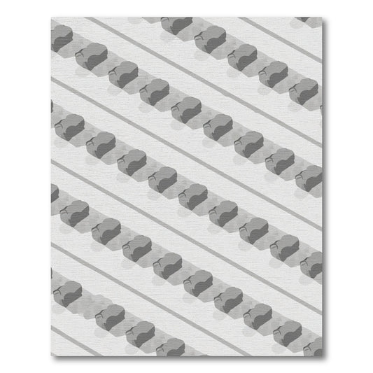 Gray Modern Cloud Stripe Rug