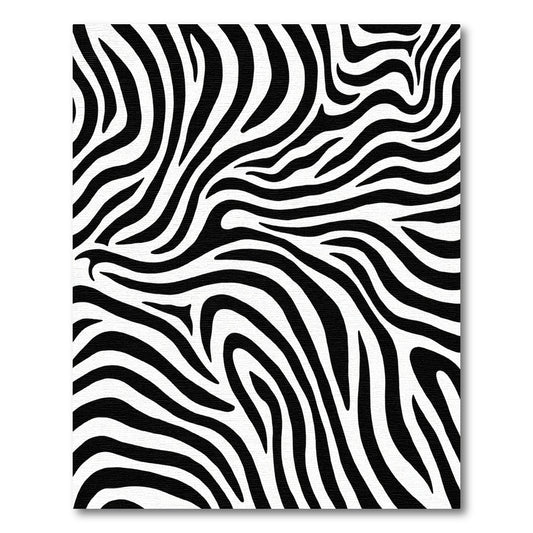 Classic Black White Zebra Stripes Rug