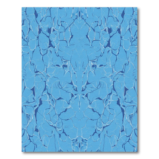 Aqua Water Reflection Abstract Rug