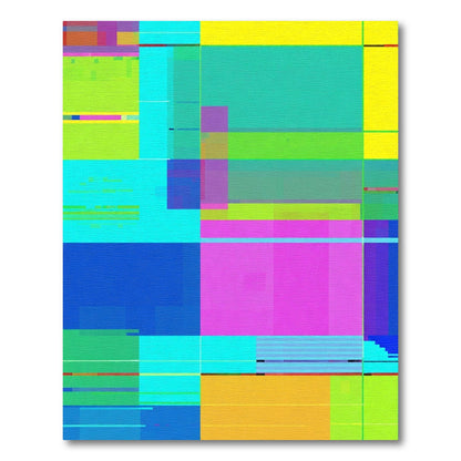 Vibrant Abstract Geometric Color Block Rug