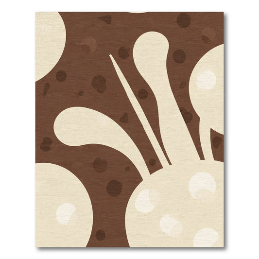 Chocolate Cream Splatter Organic Forms Rug