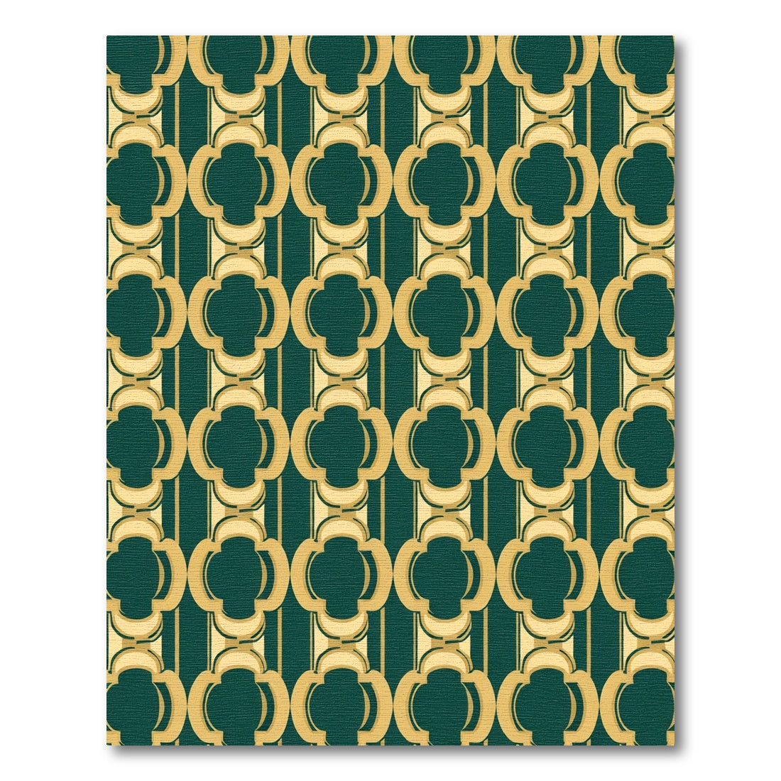 Luxe Gold Clover Lattice Rug