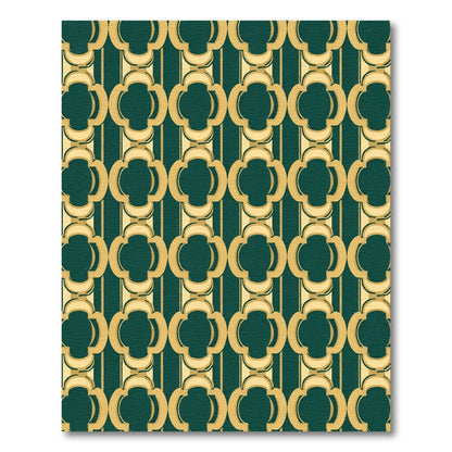 Luxe Gold Clover Lattice Rug