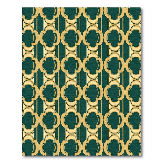 Luxe Gold Clover Lattice Rug