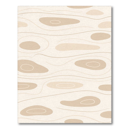 Beige Organic Abstract Area Rug