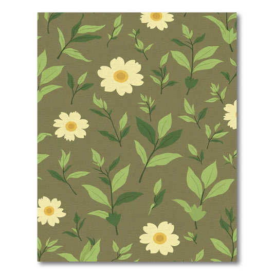 Cream Floral Leafy Branch Rug