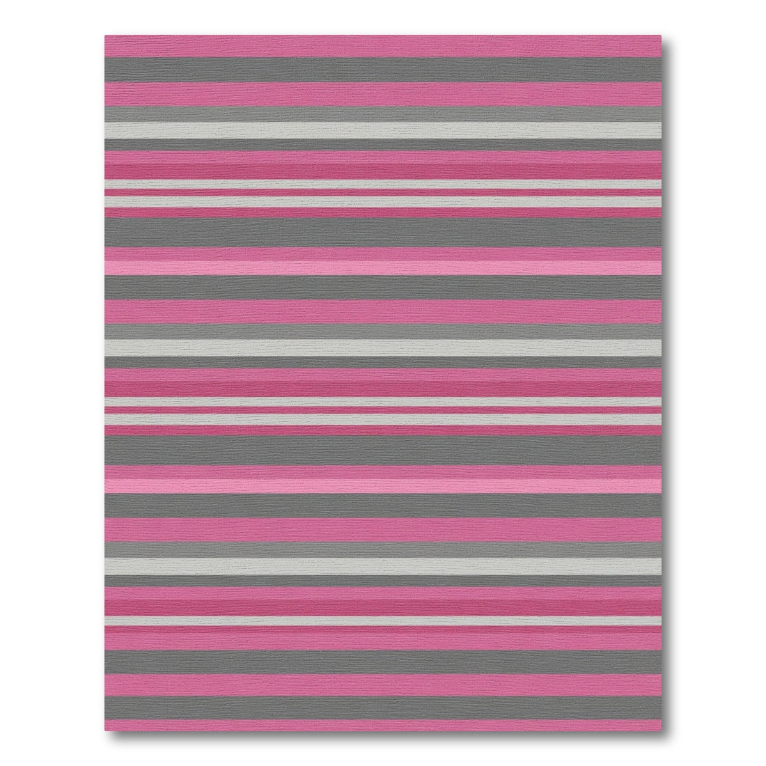 Pink Gray White Striped Harmony Rug