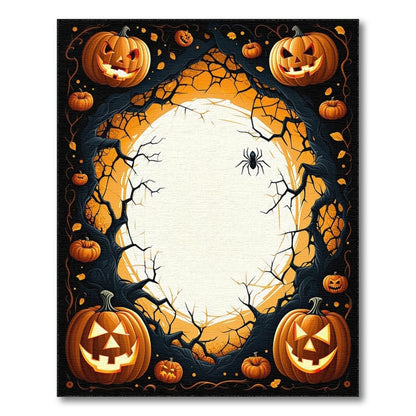 Pumpkin Moon Halloween Area Rug
