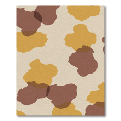 Earthy Tone Blob Abstract Rug