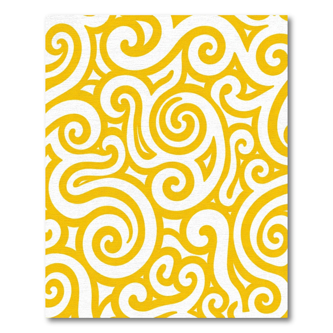 Bright Golden Swirls Abound Rug
