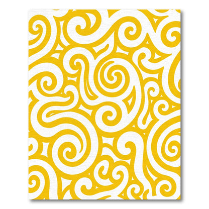 Bright Golden Swirls Abound Rug