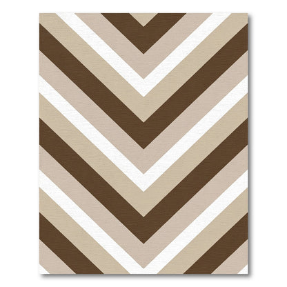 Earth Tones Chevron Stripes Rug