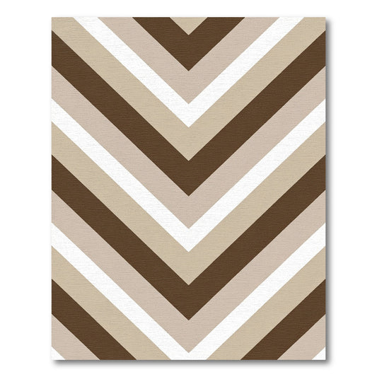 Earth Tones Chevron Stripes Rug