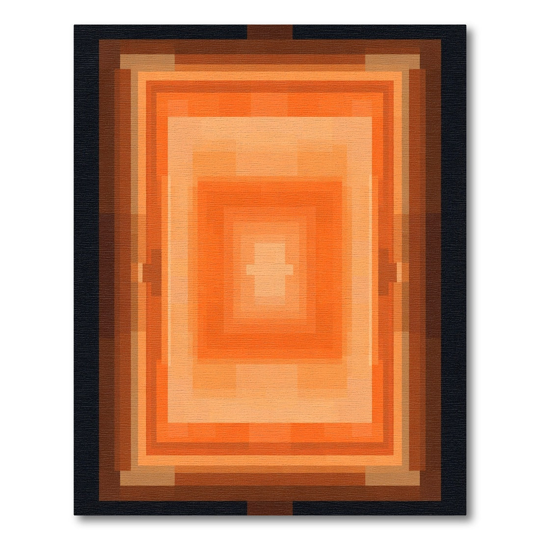 Warm Orange Squared Gradient Rug