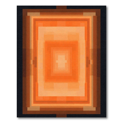 Warm Orange Squared Gradient Rug