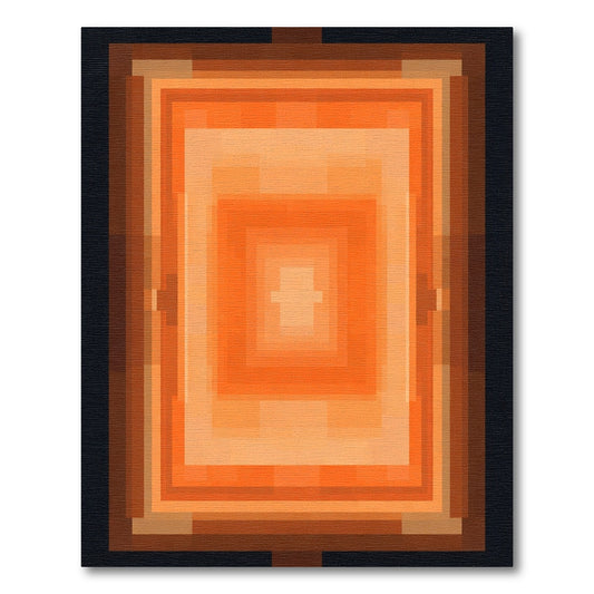 Warm Orange Squared Gradient Rug