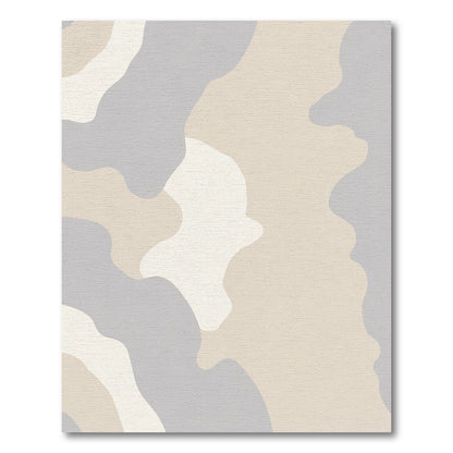 Soft Camouflage Blocks Neutral Tones Rug