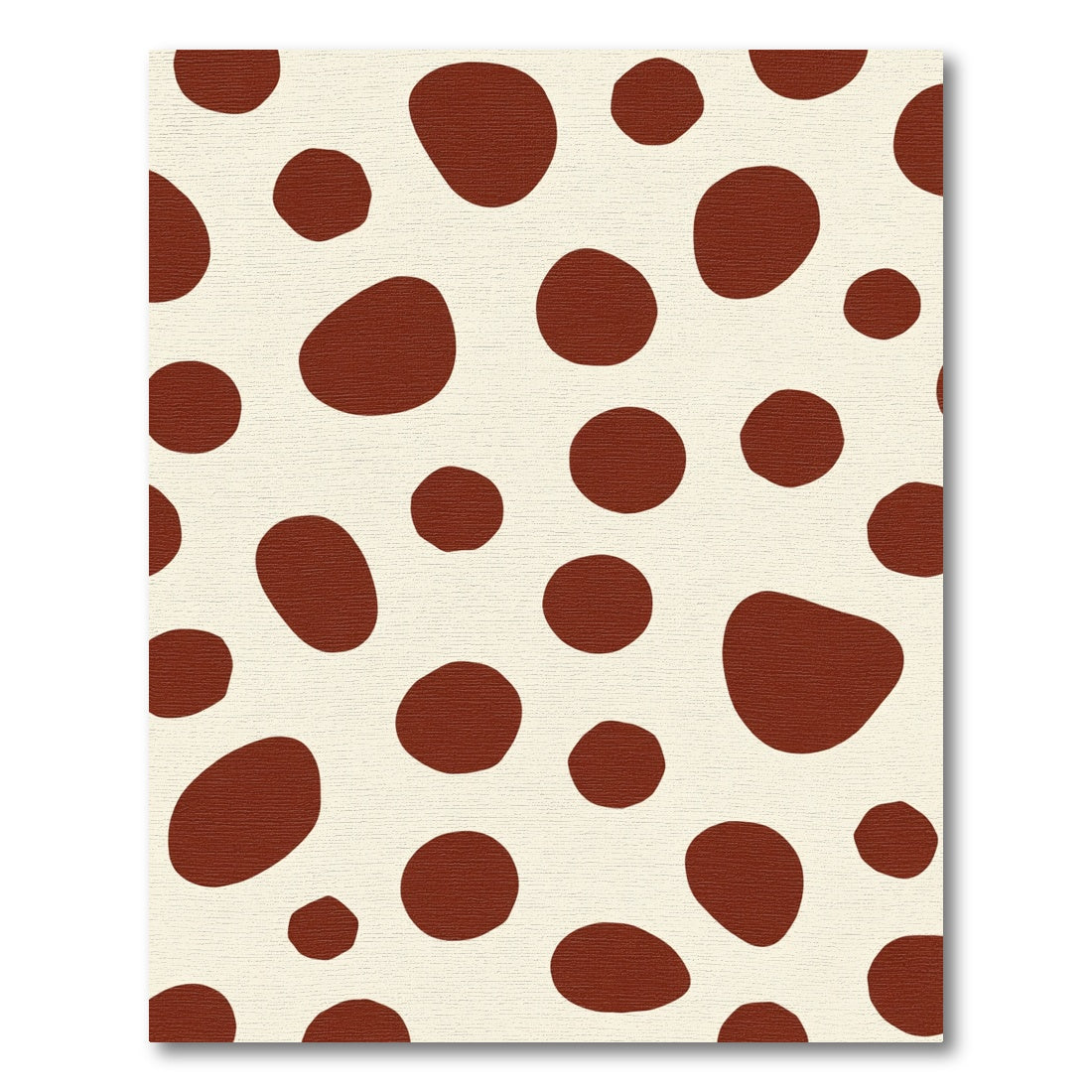 Cream Brown Polka Dot Splash Rug