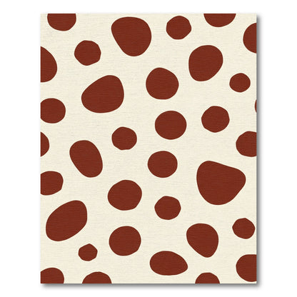 Cream Brown Polka Dot Splash Rug