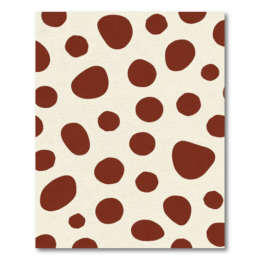 Cream Brown Polka Dot Splash Rug