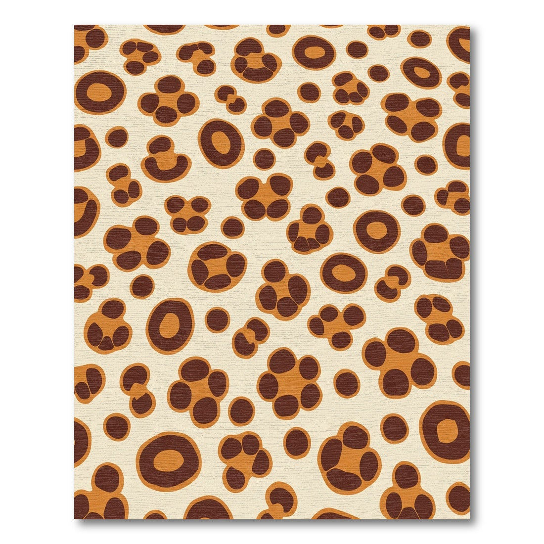 Brown and Cream Leopard Spots Rug