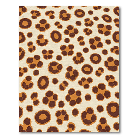 Brown and Cream Leopard Spots Rug