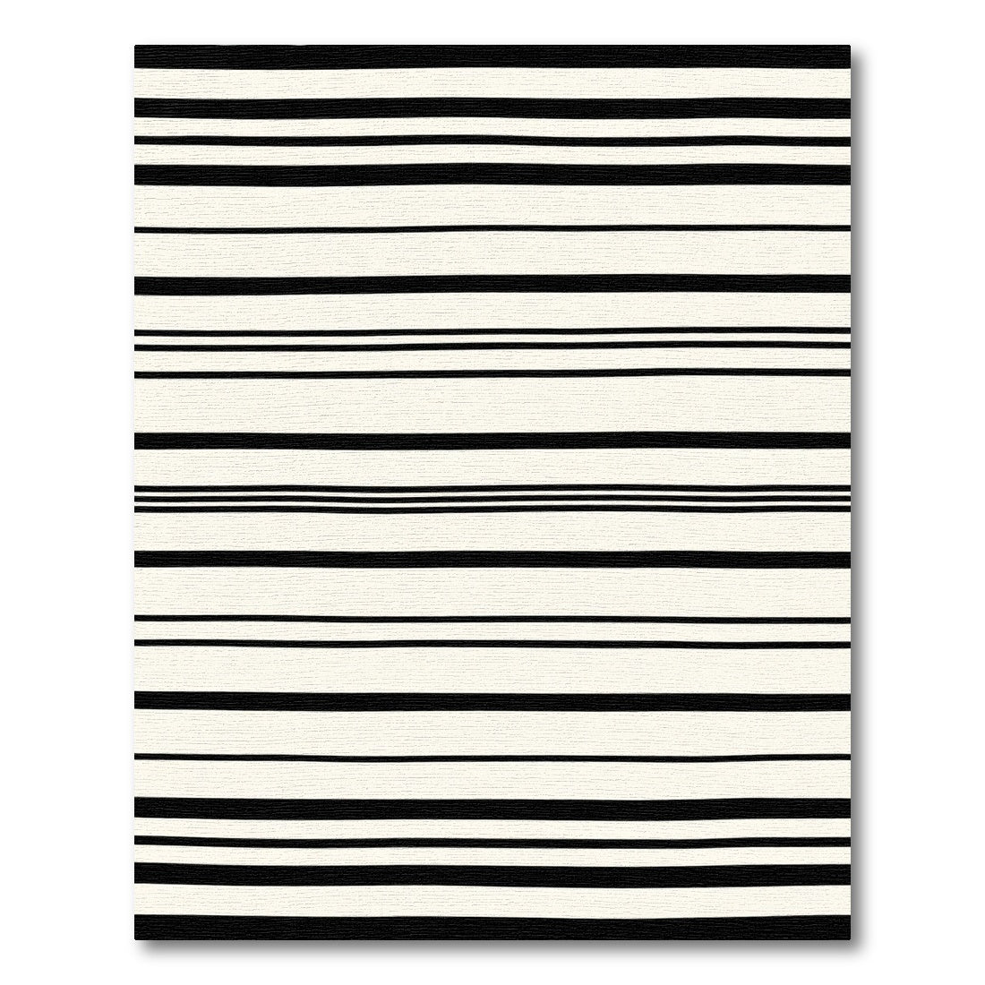 Monochrome Black and White Stripe Rug