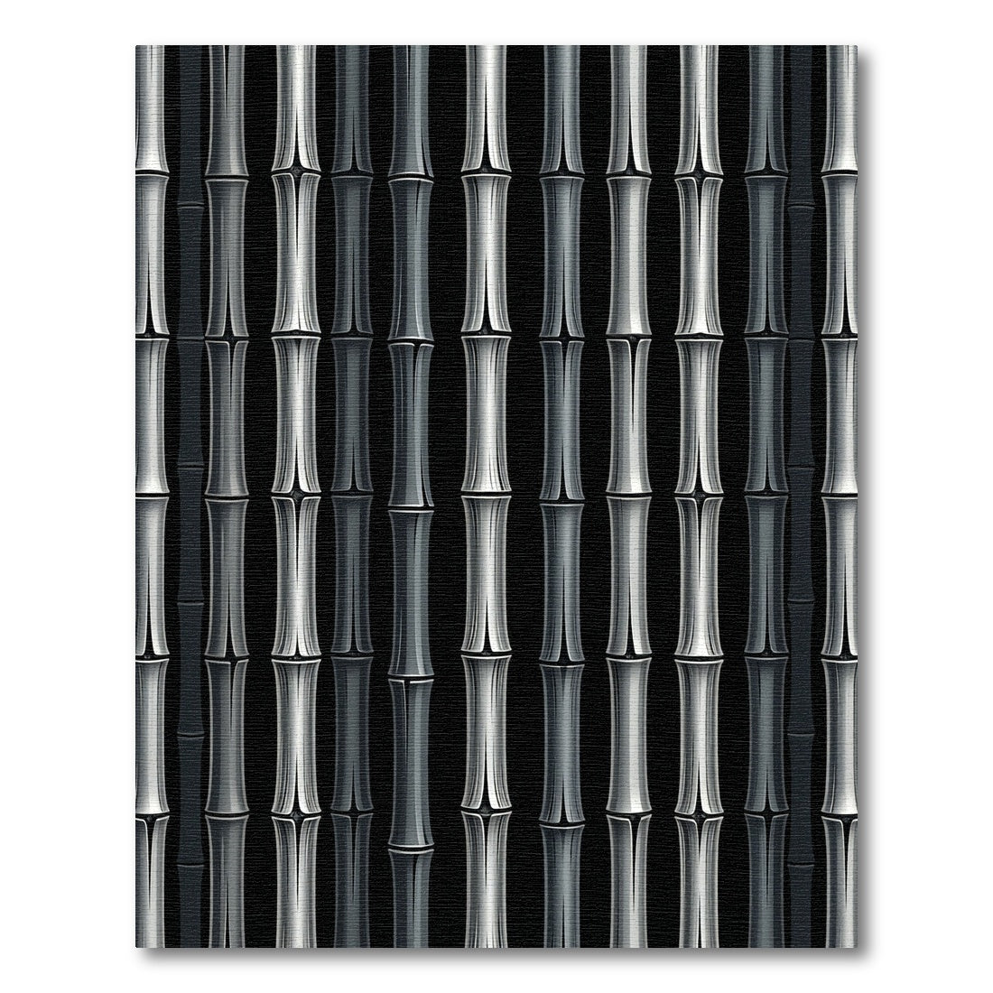 Dark Silver Bamboo Vertical Texture Rug