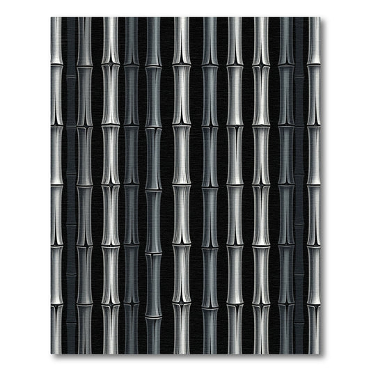 Dark Silver Bamboo Vertical Texture Rug