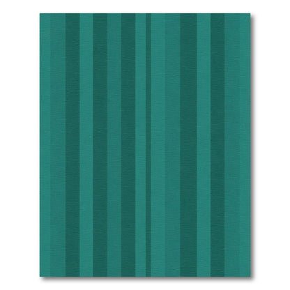 Teal Wide Vertical Stripe Composition Rug