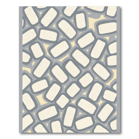 Gray Yellow Pillow Stack Rug