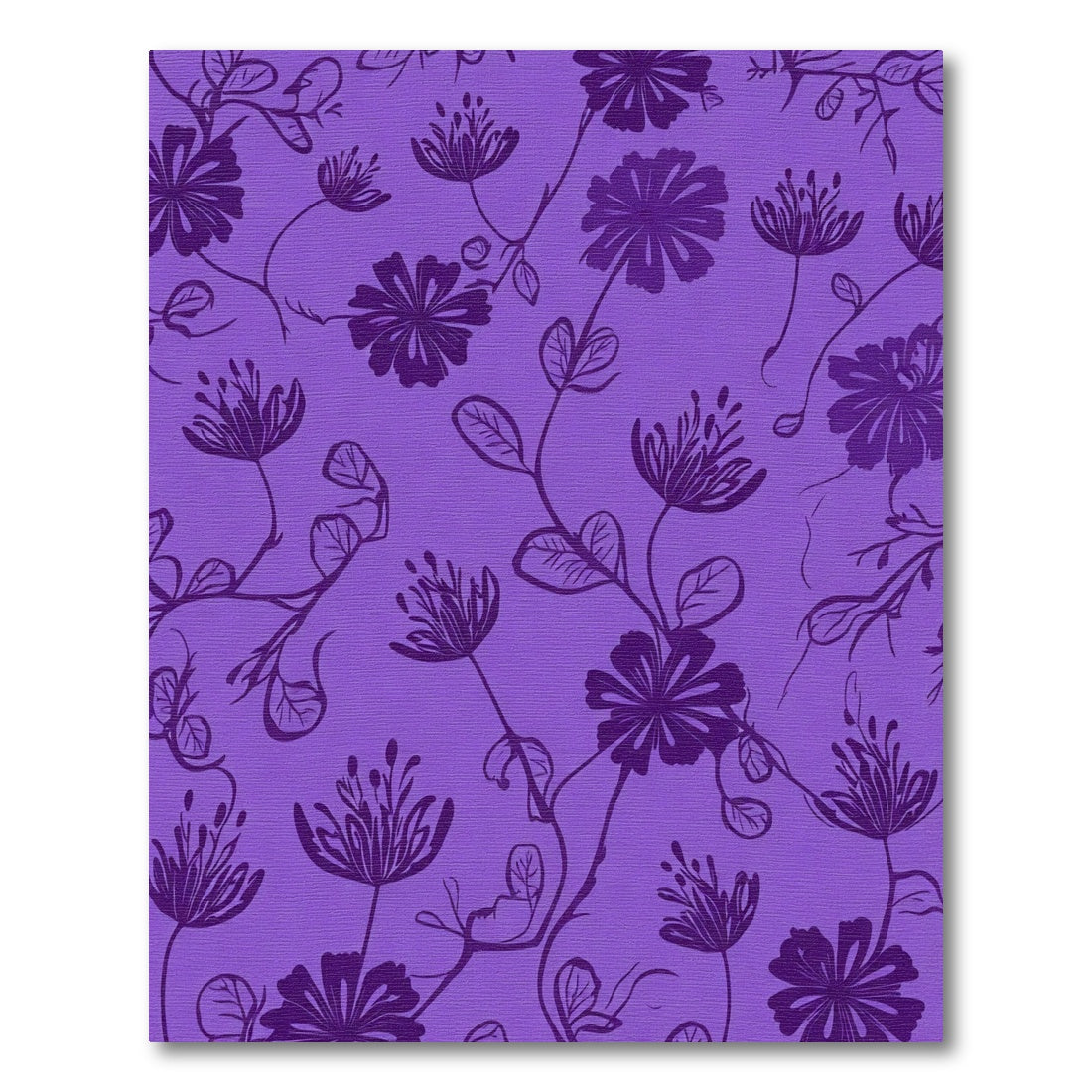 Purple Floral Vine Pattern Rug