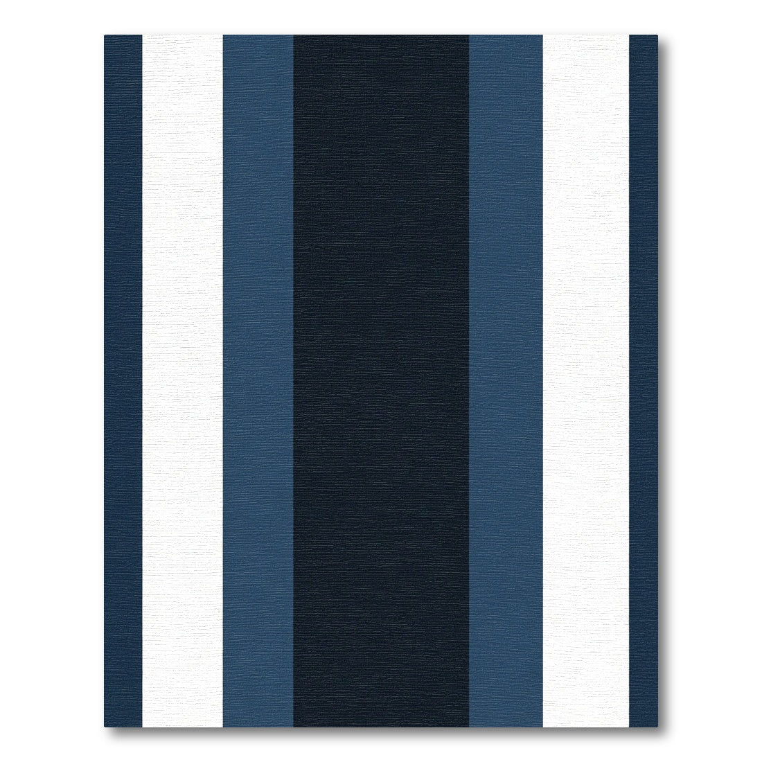 Deep Navy White Blue Stripe Rug