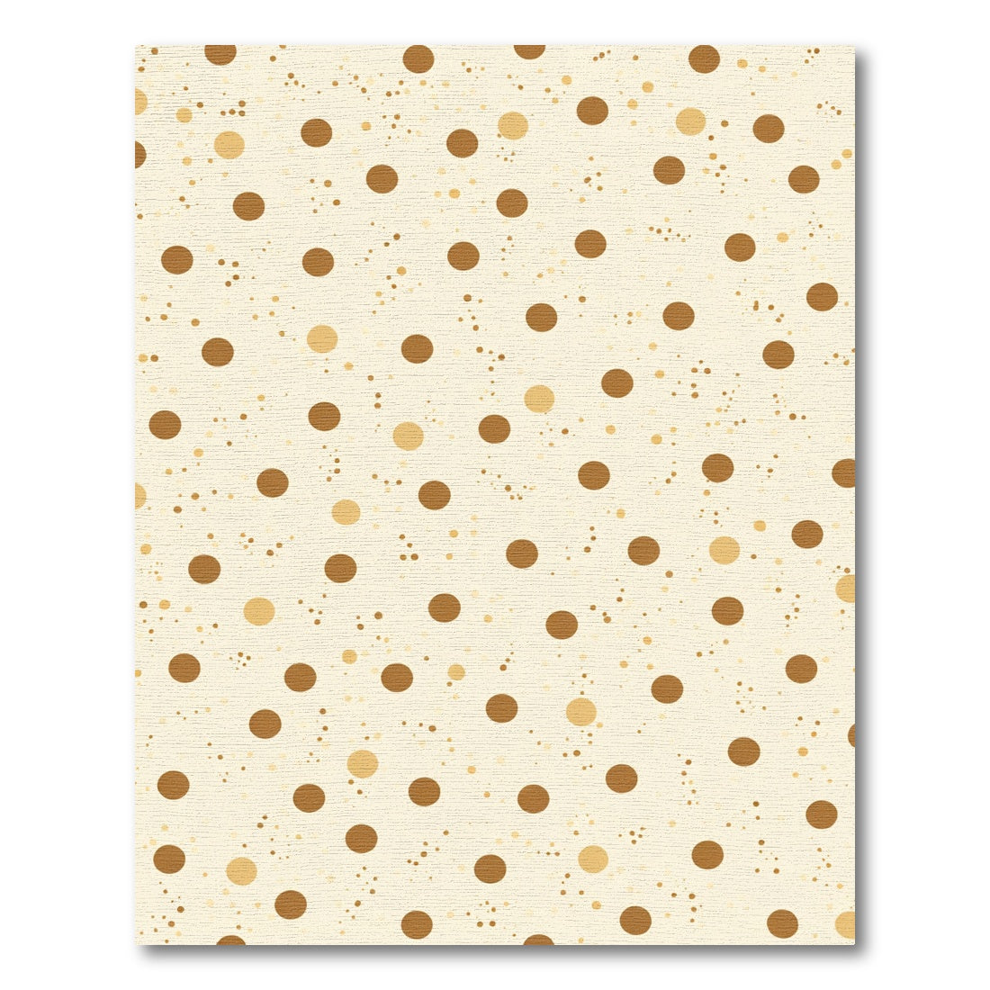 Warm Golden Polka Dot Scatter Rug