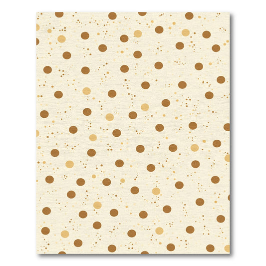 Warm Golden Polka Dot Scatter Rug