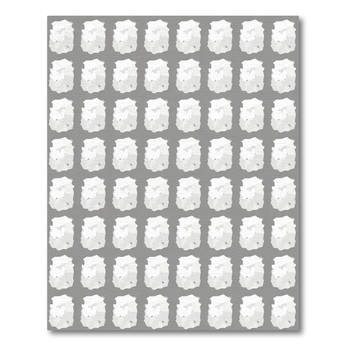 White Cloud Cluster Geometric Repeat Rug