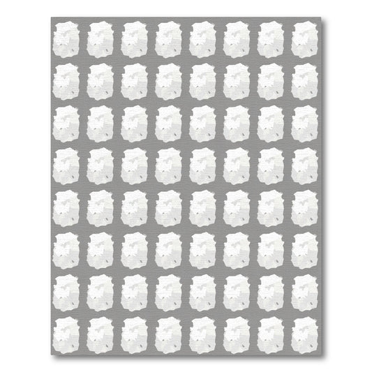White Cloud Cluster Geometric Repeat Rug