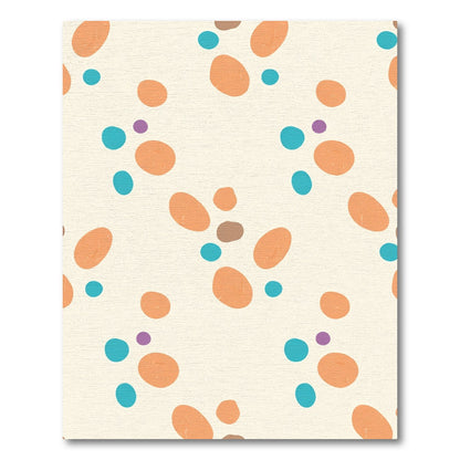 Light Beige Organic Pebble Scatter Rug