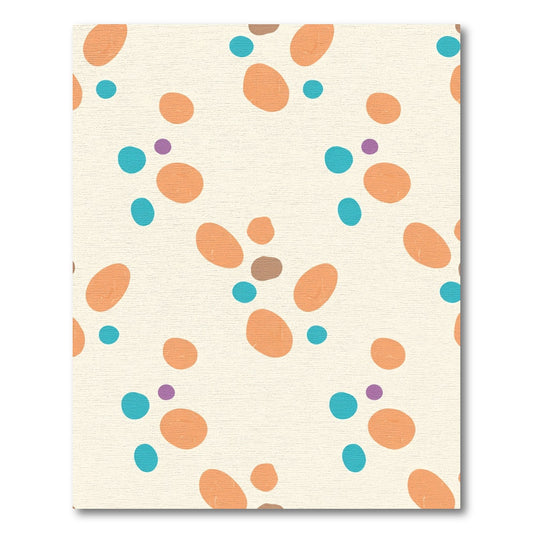 Light Beige Organic Pebble Scatter Rug