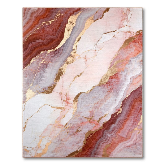 Rose Gold Veined Marble Rug