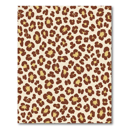 Warm Brown Golden Leopard spots Rug