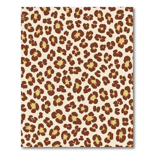 Warm Brown Golden Leopard spots Rug