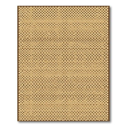 Natural Woven Tan Horizontal Stripe Rug