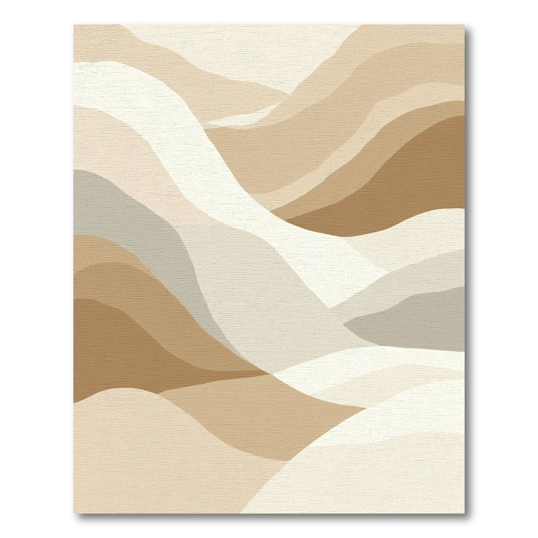 Earthy Tone Abstract Wave Dunes Rug