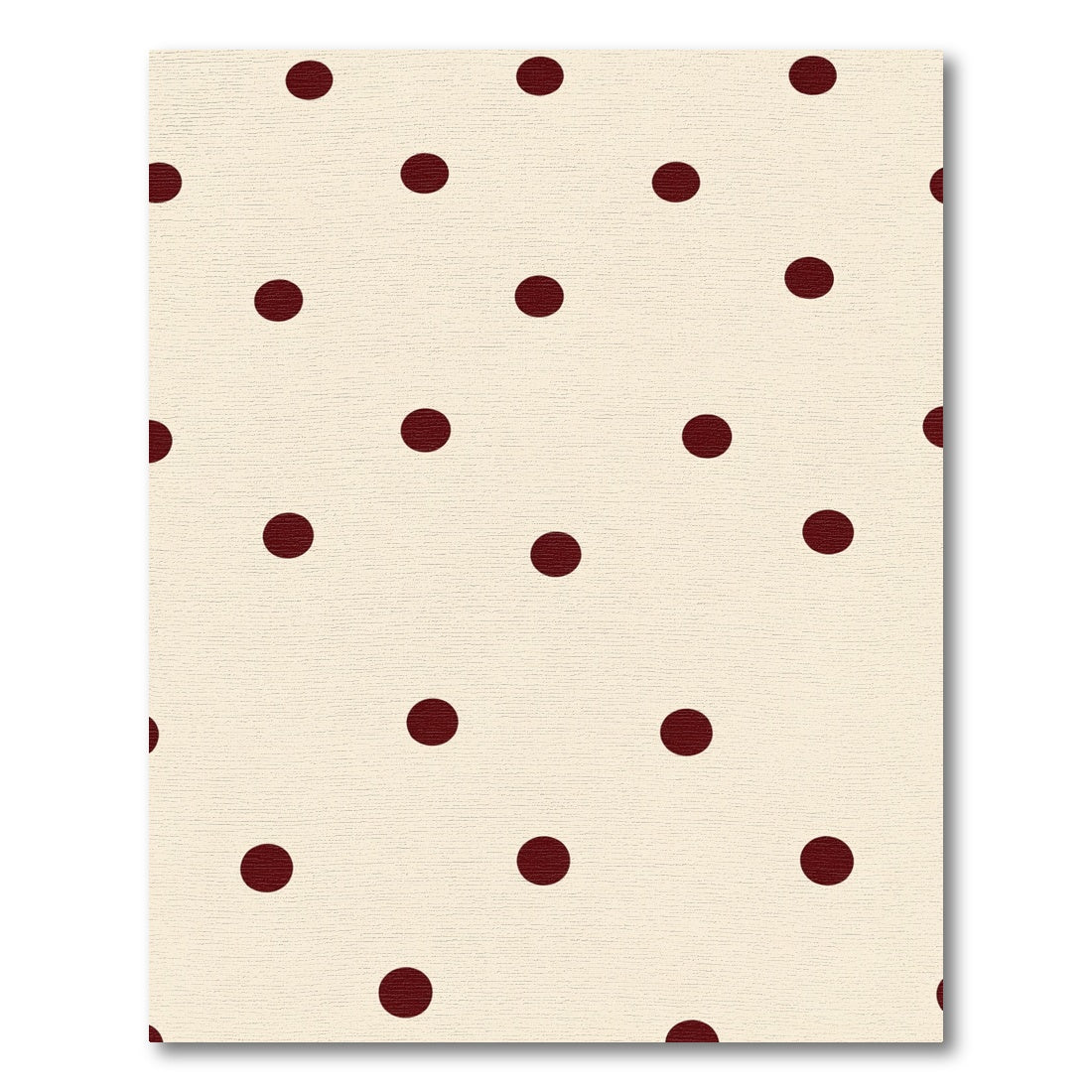 Cream Maroon Polka Dot Scatter Rug